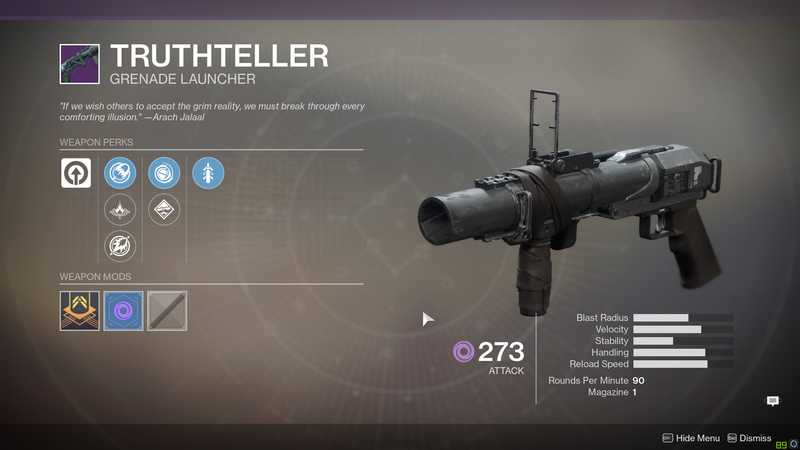 The only truth this thing tells is that grenade launchers are bad.